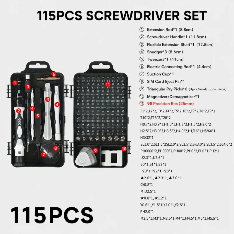Tragbares 115-in-1 Magnetische – Electronics Repair Business Bewertung und Preis
